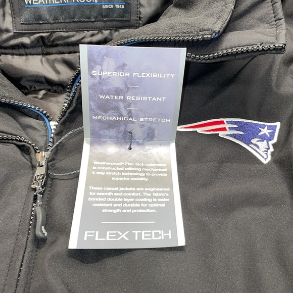 Weatherproof Flex Tech Hooded Jacket Patriots NFL Black Water Resistant  XL - Picture 6 of 16